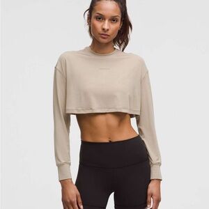lululemon athletica Jersey Training Super-Cropped Long-Sleeve Shirt - Sheer Oak